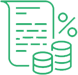 Green Icon with tax and money