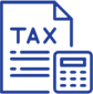 Blue tax Paper Icon